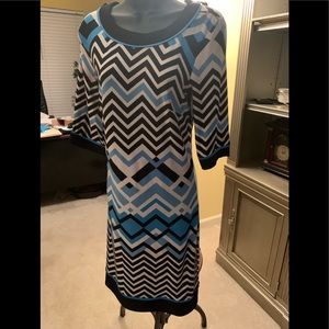 Cute abstract print dress by Madison Leigh size 10